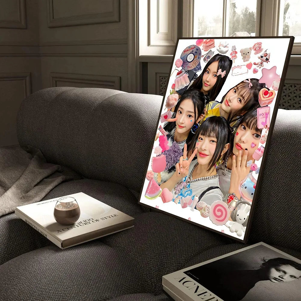 K-Kpop N-New J-Jeans Classic Vintage Posters Whitepaper Prints Posters Artwork Kawaii Room Decor