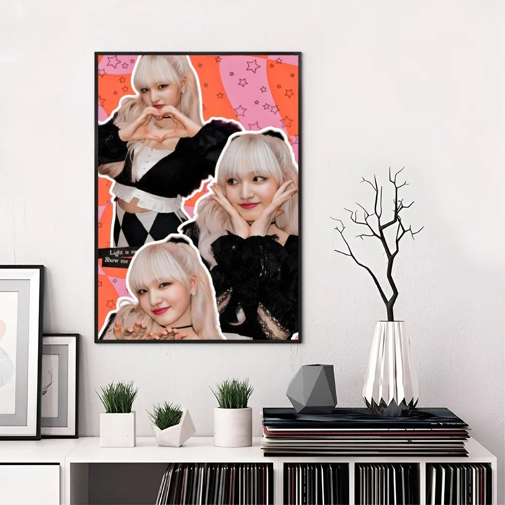 Kpop ive Poster Paper Print Home Living Room Bedroom Entrance Bar Restaurant Cafe Art canvas painting Decoration