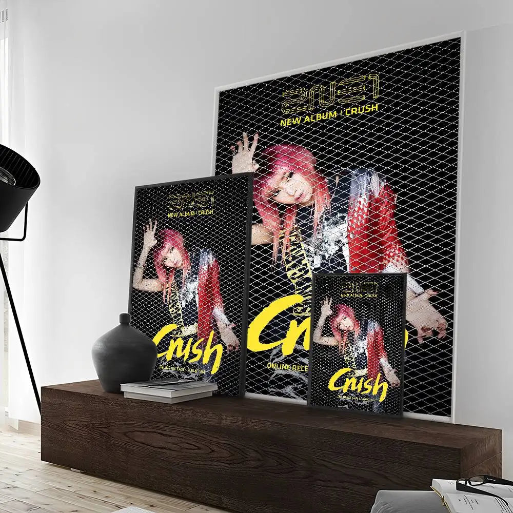 Kpop 2-2NE1 Whitepaper Poster Waterproof Paper Sticker Coffee House Bar Aesthetic Art Wall Painting
