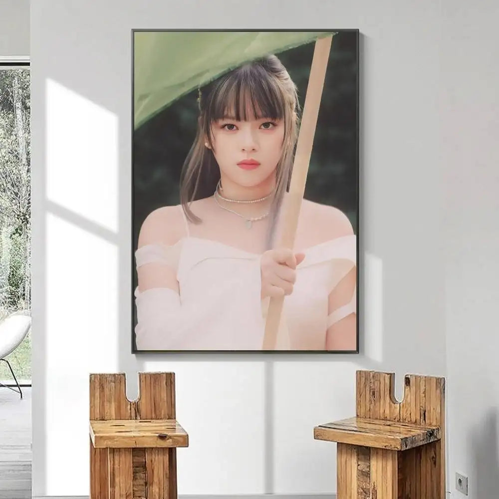 KPOP T-TWICE Jeongyeon  Poster Self-adhesive Art Waterproof Paper Sticker Coffee House Bar Room Wall Decor