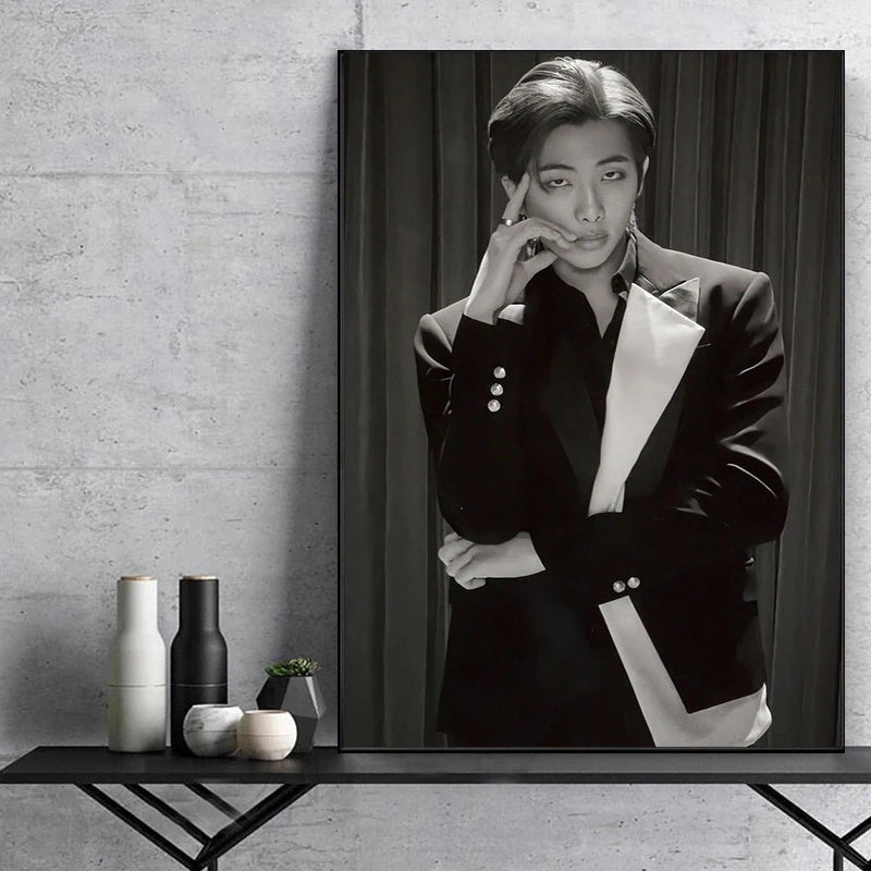 Kpop  Korean Boys Idol Music Group Star Poster and Prints Vintage Pictures Canvas Painting Nordic Style Wall Art Room Home Decor