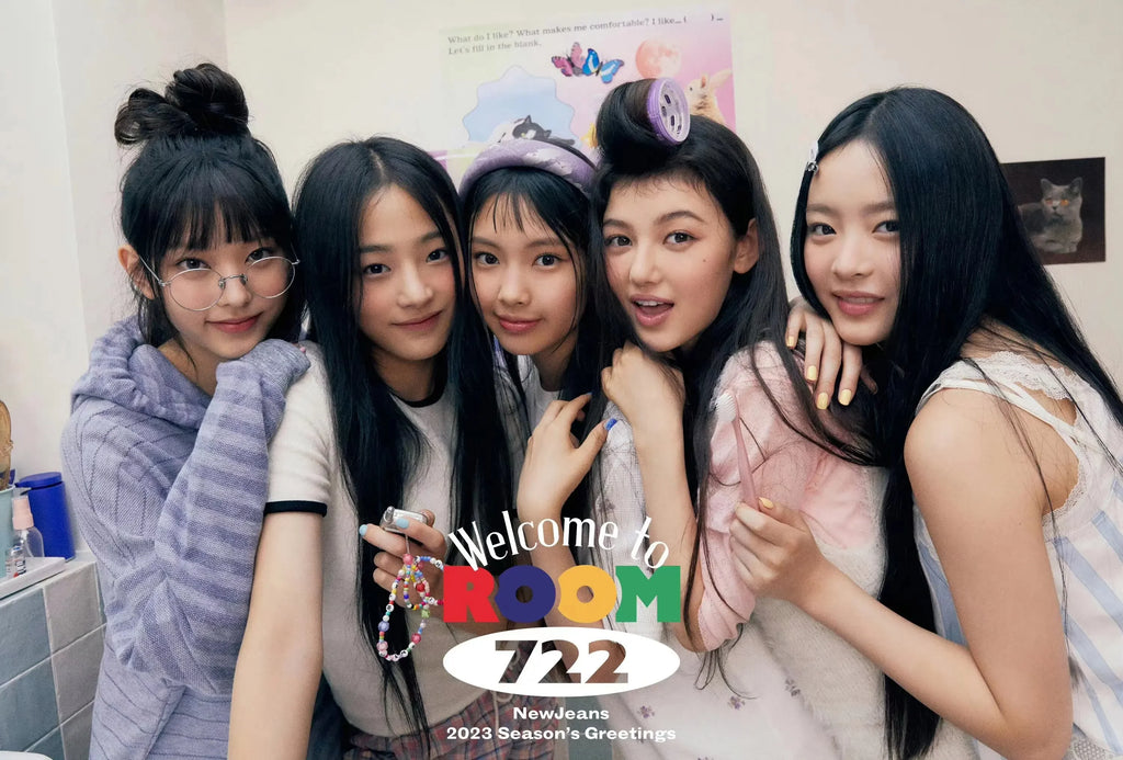 Korean Girls Group Poster  Super Fire New Jeans Canvas Print Art for Home Room Wall Decor