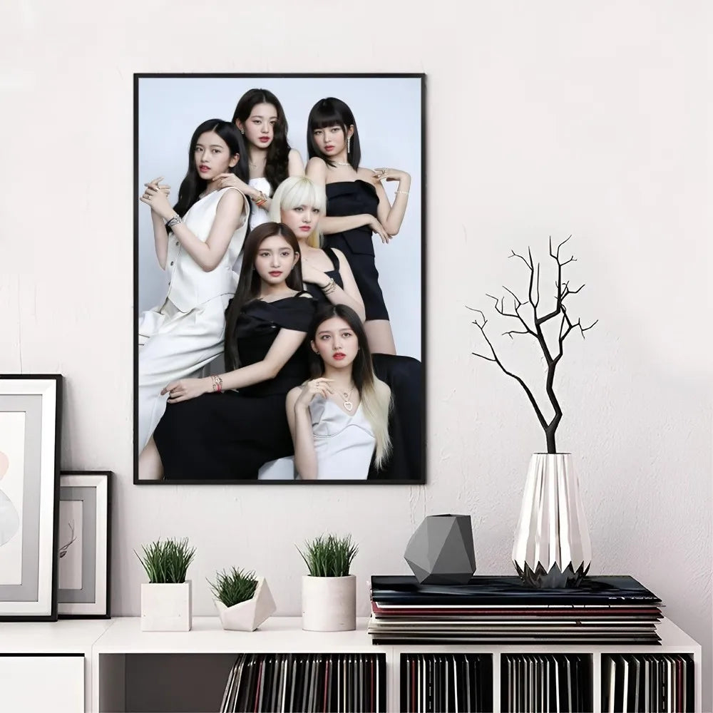 Kpop ive Poster Paper Print Home Living Room Bedroom Entrance Bar Restaurant Cafe Art canvas painting Decoration