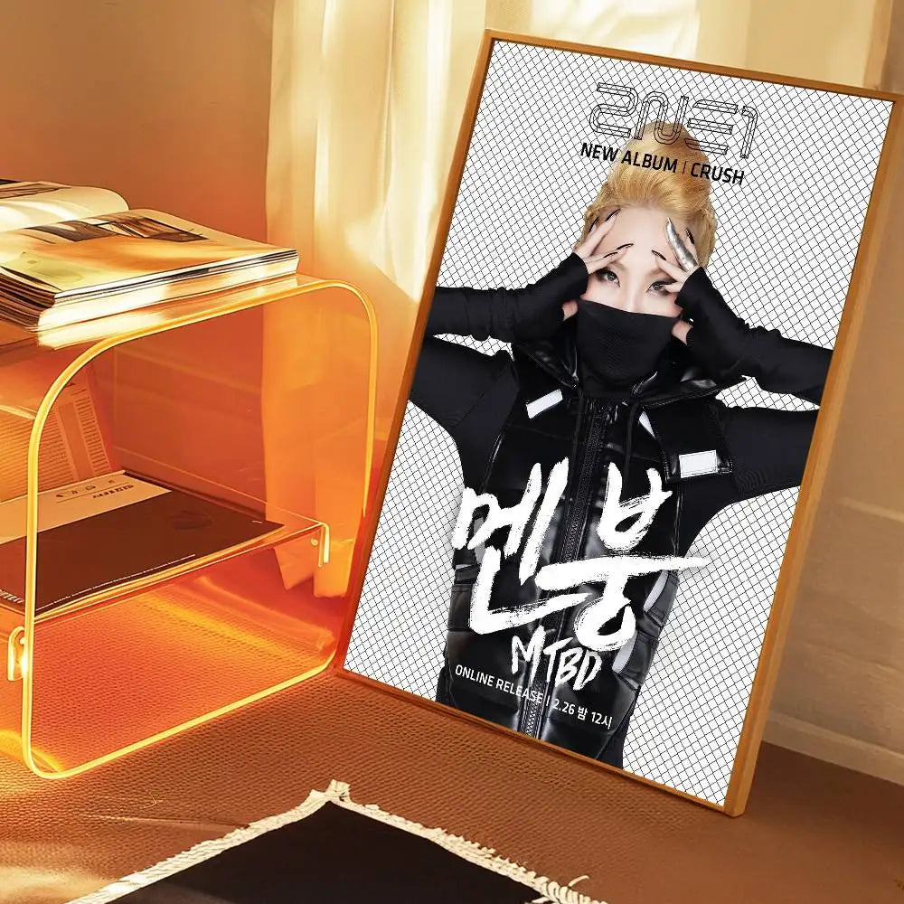 Kpop 2-2NE1 Classic Movie Posters Waterproof Paper Sticker Coffee House Bar Decor Art Wall Stickers