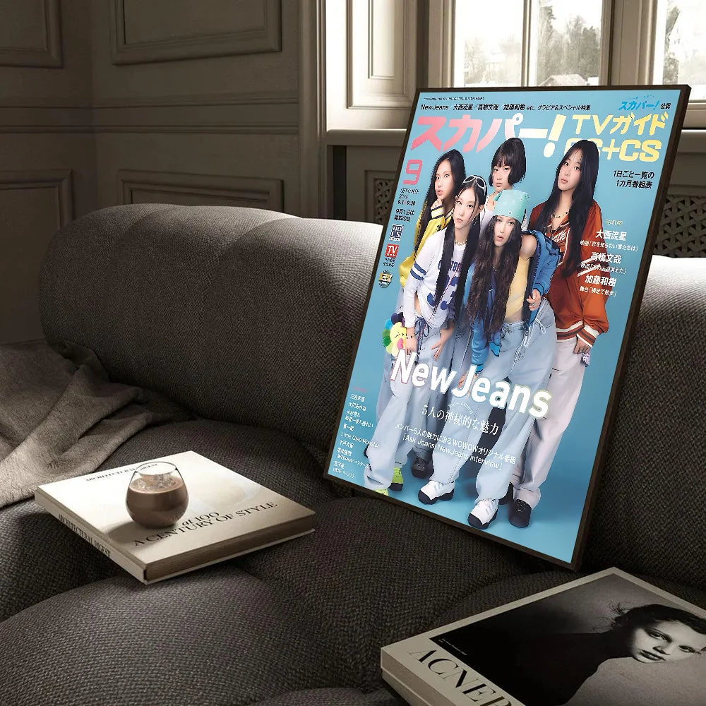 K-Kpop N-New J-Jeans Classic Vintage Posters Whitepaper Prints Posters Artwork Kawaii Room Decor
