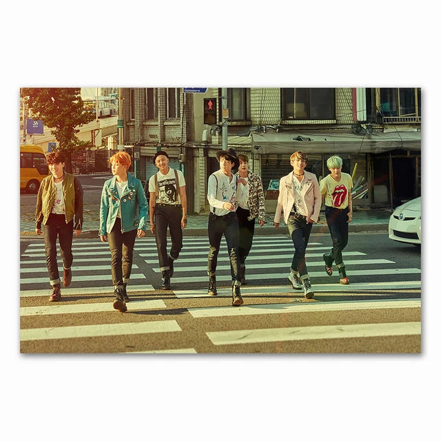 Kpop  Korean Boys Idol Music Group Star Poster and Prints Vintage Pictures Canvas Painting Nordic Style Wall Art Room Home Decor