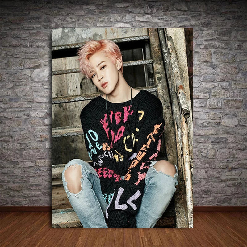 Kpop  Korean Boys Idol Music Group Star Poster and Prints Vintage Pictures Canvas Painting Nordic Style Wall Art Room Home Decor
