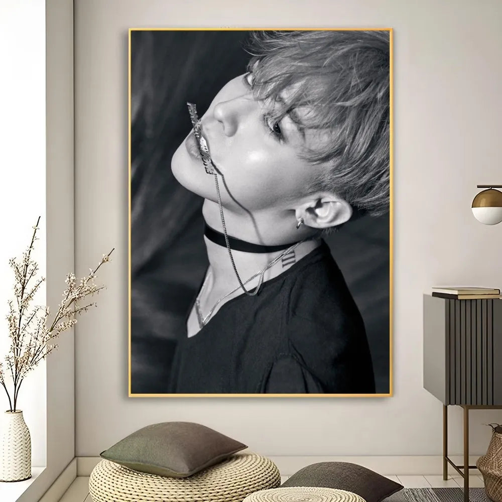 Korean Male Singer Star G-G-D-Dragon Poster Poster Art Print Bar Living Room Furniture Decor