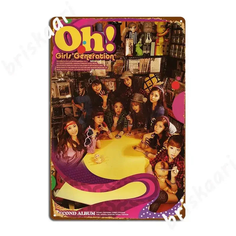 Girls Generation Oh Poster Poster Metal Plaque Wall Pub Club Bar Designing Wall Decor Tin Sign Poster