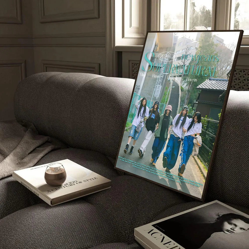 K-Kpop N-New J-Jeans Classic Vintage Posters Whitepaper Prints Posters Artwork Kawaii Room Decor