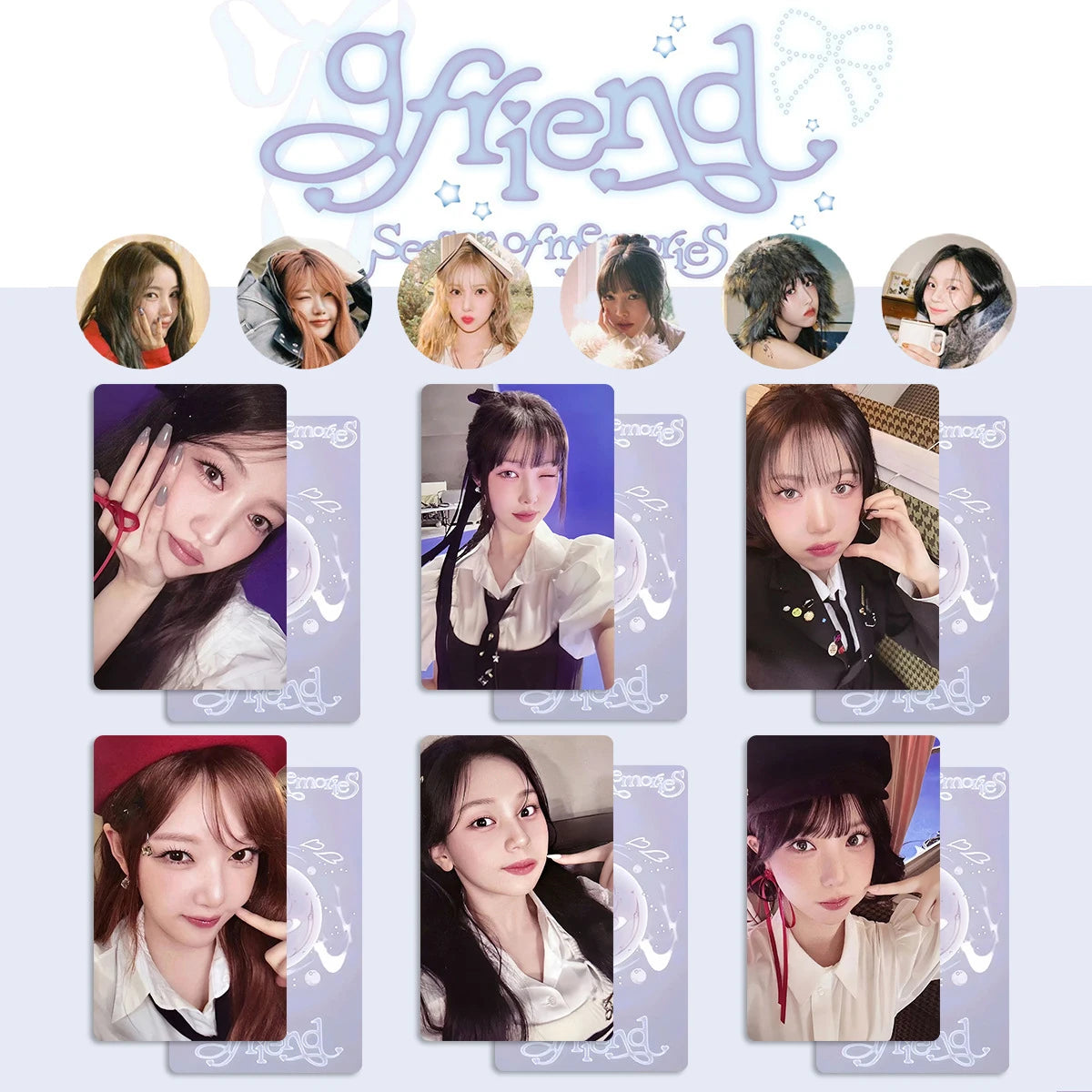 KPOP GFRIEND 10th Anniversary Season of Memories Photocard High Quality Double Sides Printing LOMO Card Sojeong Yerin Yuju Gifts