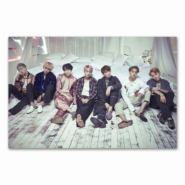 Kpop  Korean Boys Idol Music Group Star Poster and Prints Vintage Pictures Canvas Painting Nordic Style Wall Art Room Home Decor