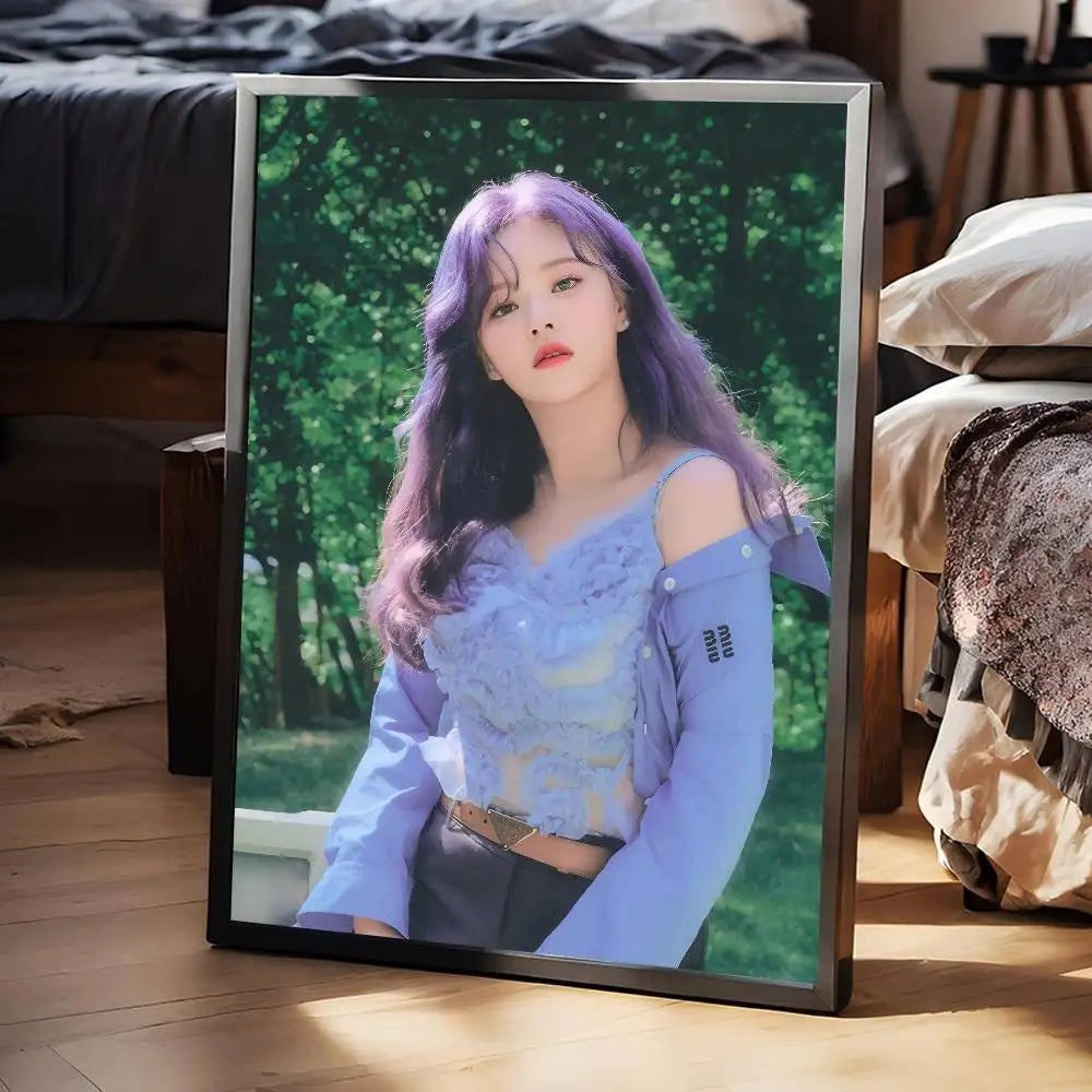 KPOP T-TWICE Jeongyeon  Poster Self-adhesive Art Waterproof Paper Sticker Coffee House Bar Room Wall Decor