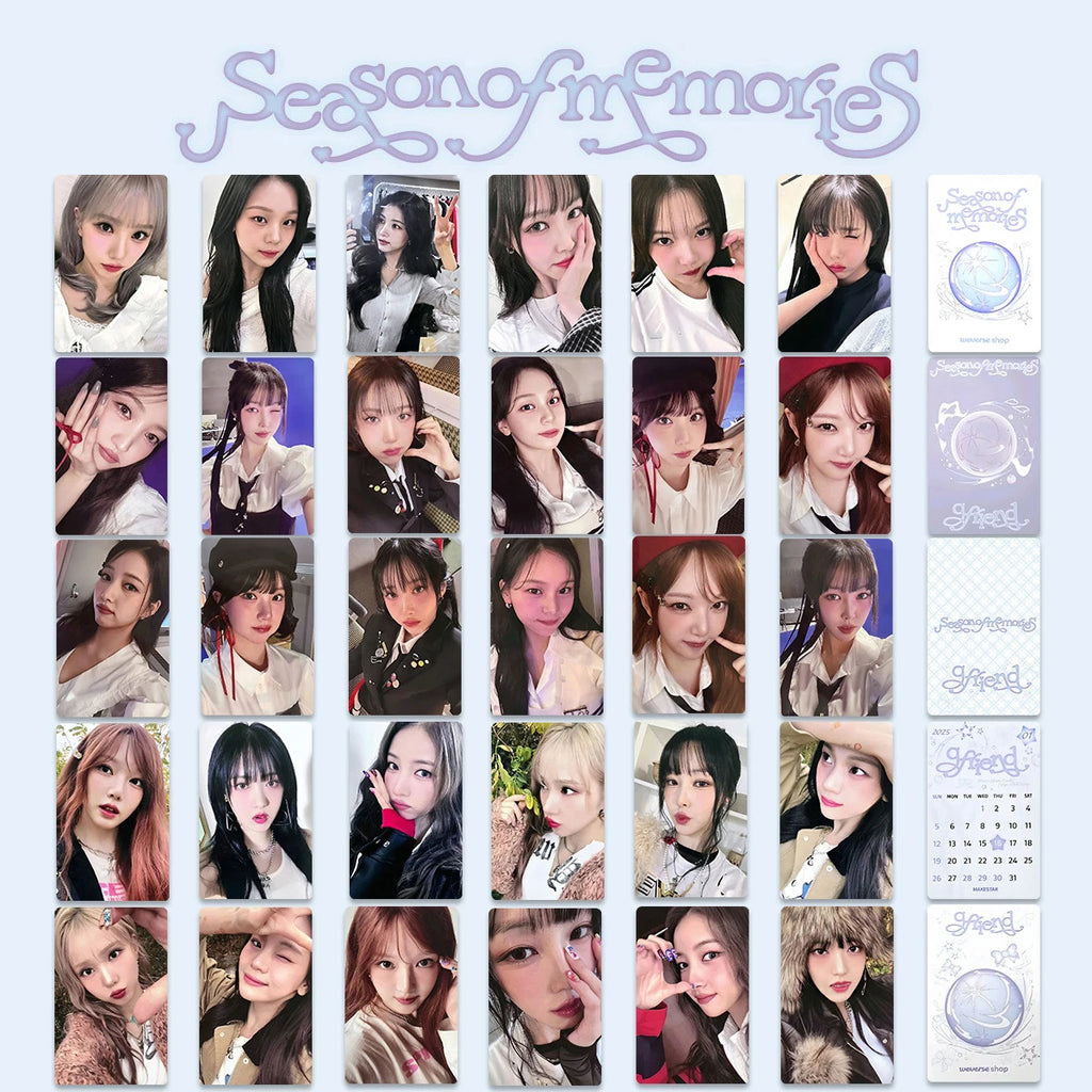KPOP GFRIEND 10th Anniversary Season of Memories Photocard High Quality Double Sides Printing LOMO Card Sojeong Yerin Yuju Gifts