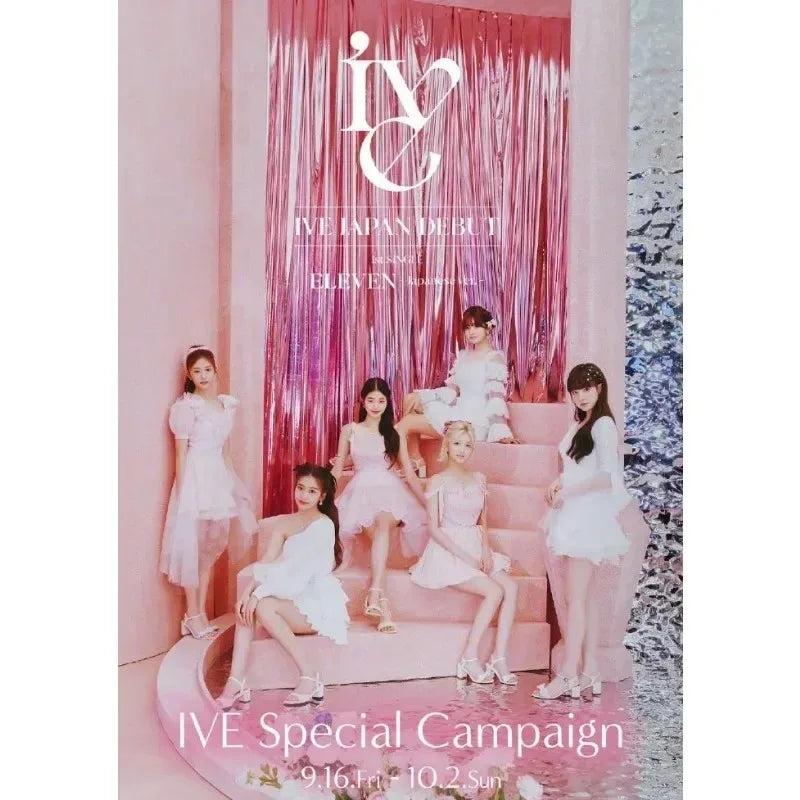 Kpop IVE Poster Wall Art Studio Album I’ve IVE Korean Fashion Cute Group Idol Picture Canvas Painting Room Home Decor Fans Gift