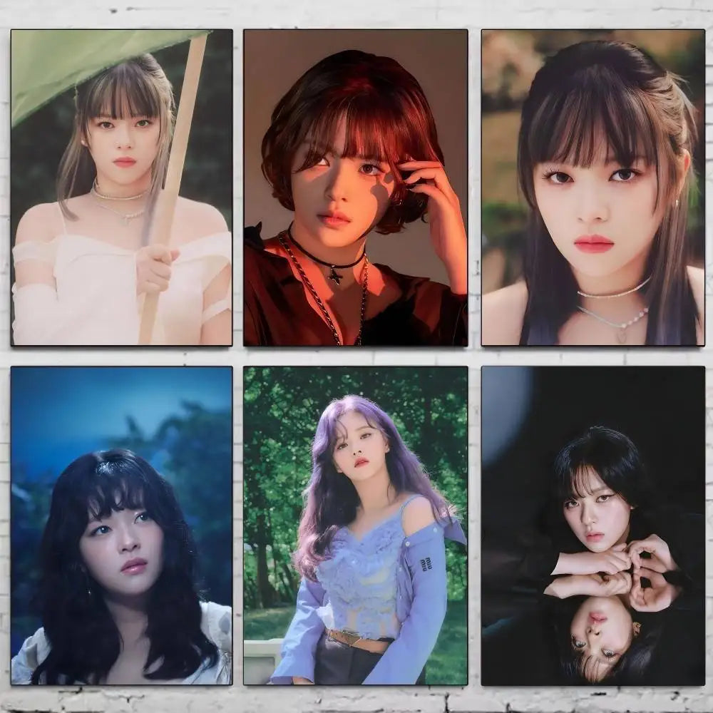 KPOP T-TWICE Jeongyeon  Poster Self-adhesive Art Waterproof Paper Sticker Coffee House Bar Room Wall Decor