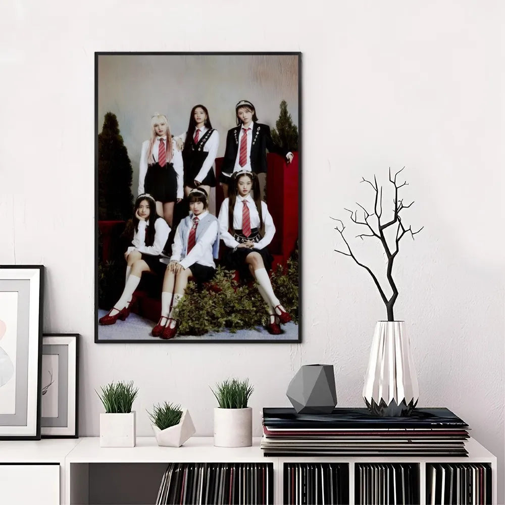 Kpop ive Poster Paper Print Home Living Room Bedroom Entrance Bar Restaurant Cafe Art canvas painting Decoration