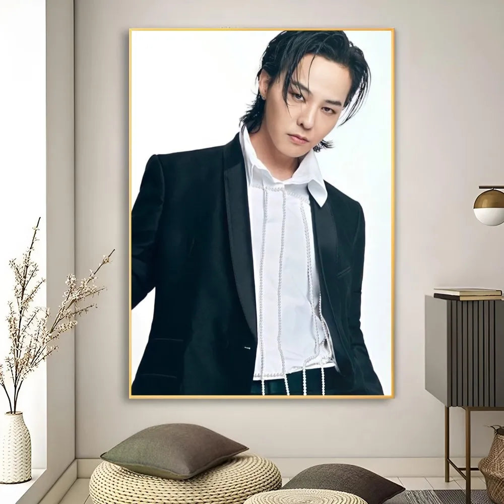 Korean Male Singer Star G-G-D-Dragon Poster Poster Art Print Bar Living Room Furniture Decor