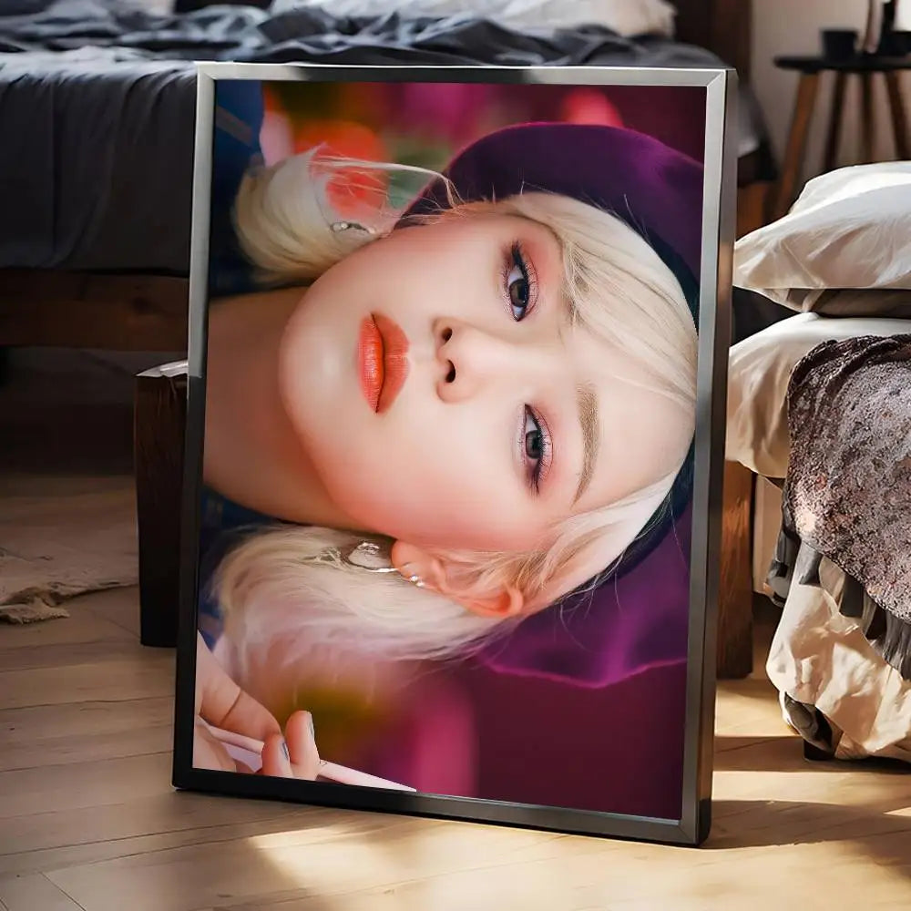 KPOP T-TWICE Jeongyeon  Poster Self-adhesive Art Waterproof Paper Sticker Coffee House Bar Room Wall Decor