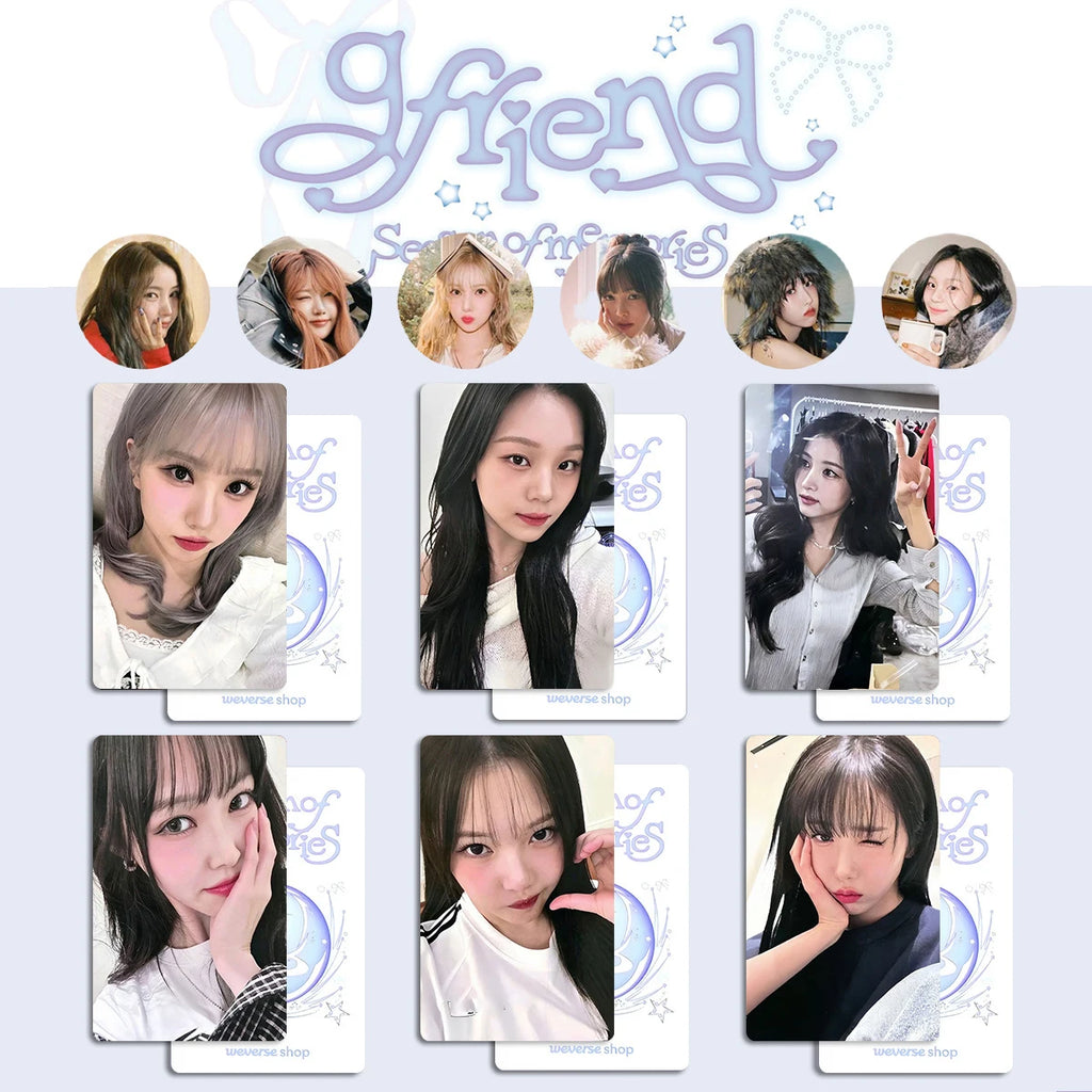 KPOP GFRIEND 10th Anniversary Season of Memories Photocard High Quality Double Sides Printing LOMO Card Sojeong Yerin Yuju Gifts