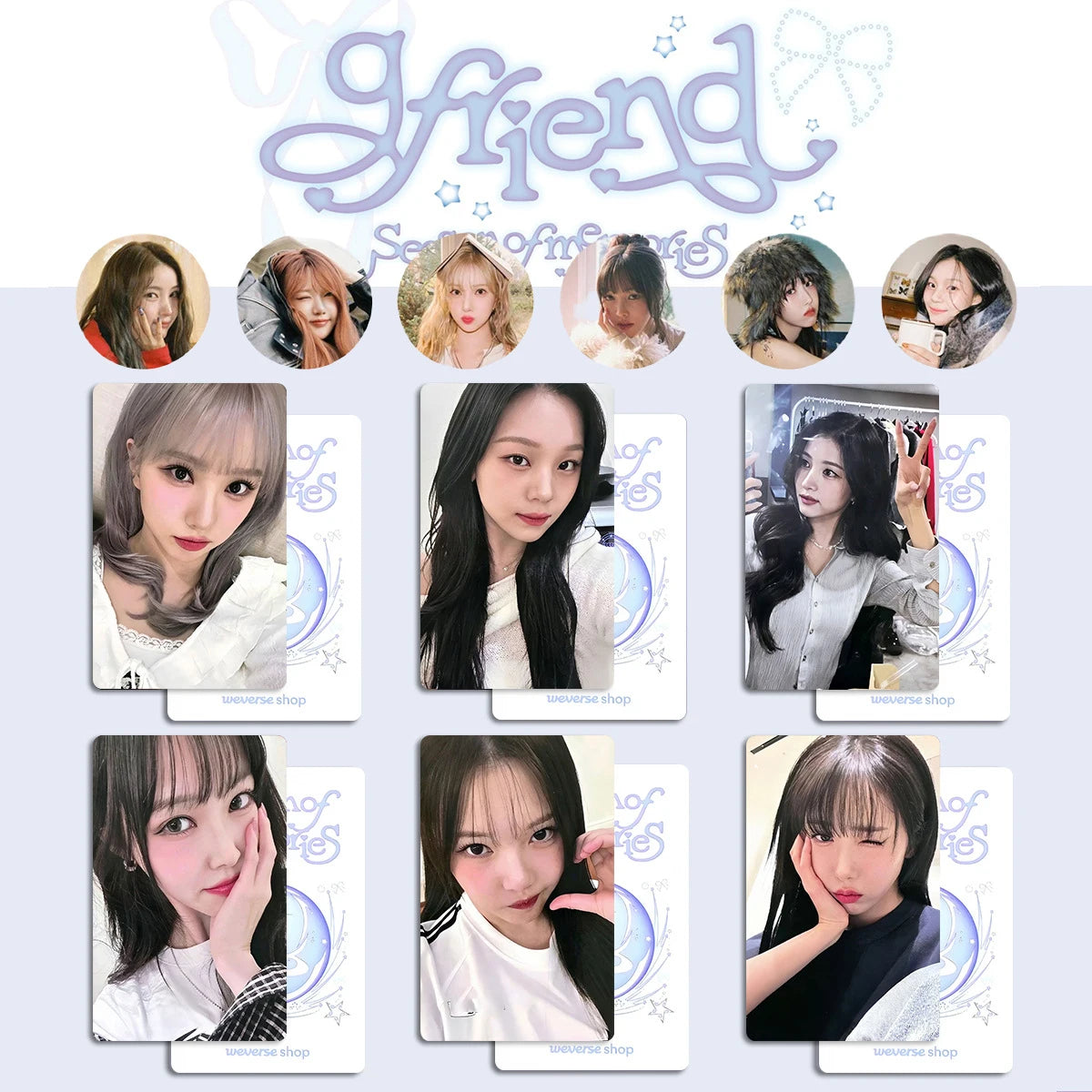 KPOP GFRIEND 10th Anniversary Season of Memories Photocard High Quality Double Sides Printing LOMO Card Sojeong Yerin Yuju Gifts