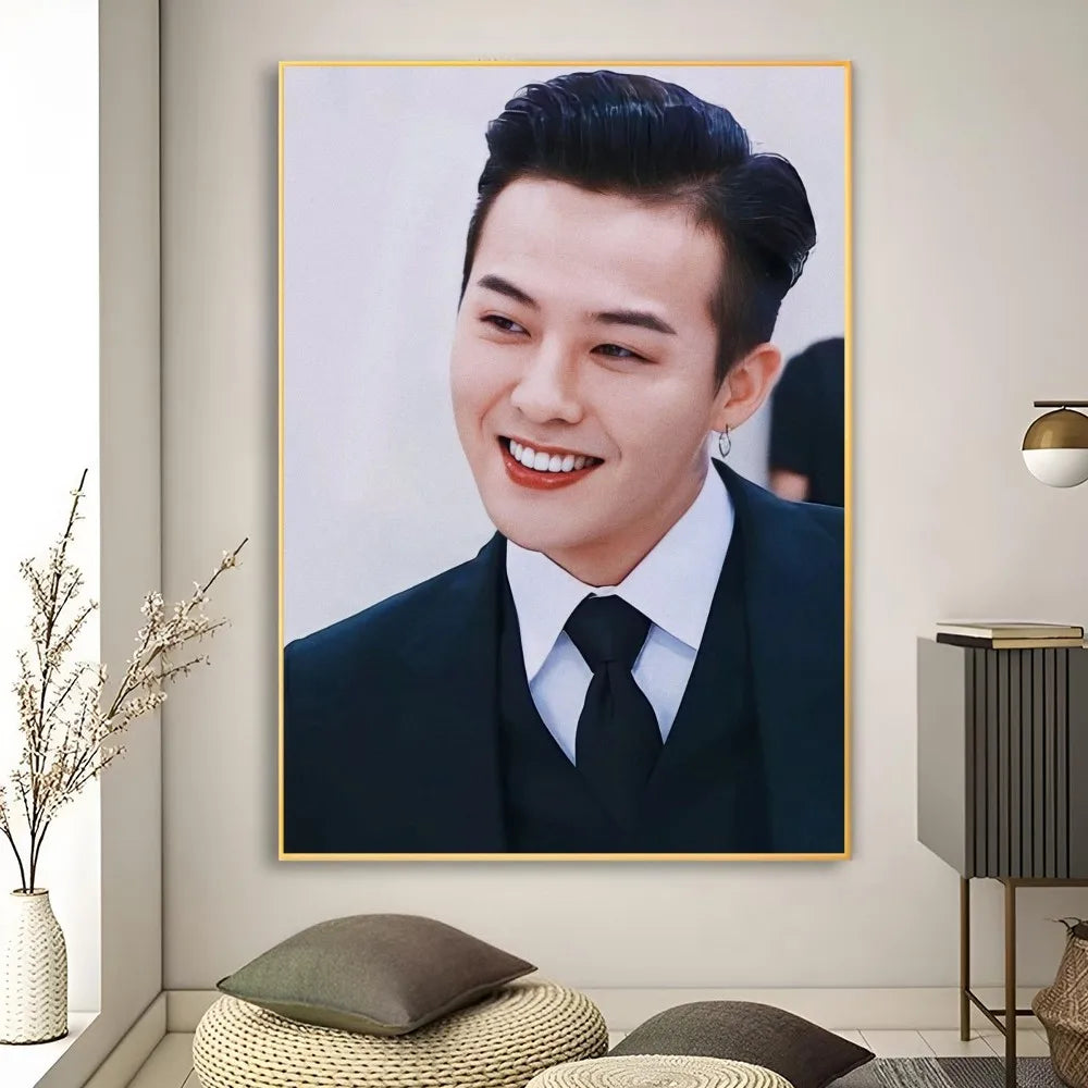 Korean Male Singer Star G-G-D-Dragon Poster Poster Art Print Bar Living Room Furniture Decor