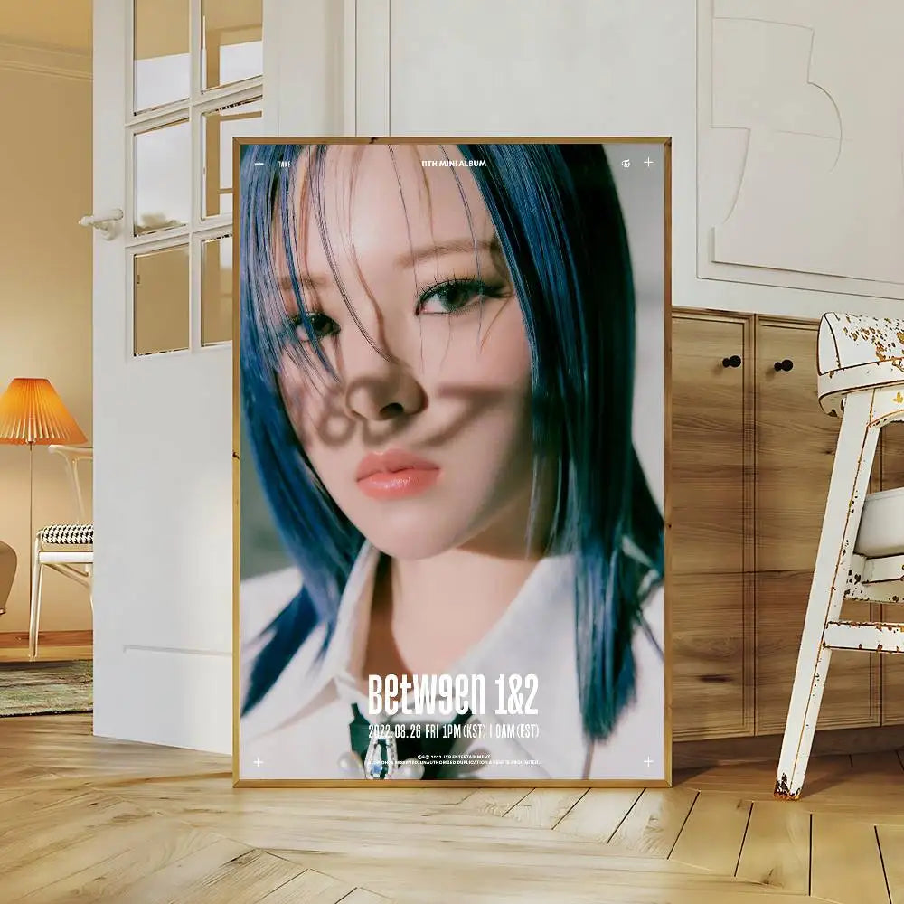 Music Kpop Band T-Twice DIY Sticky Poster Whitepaper Prints Posters Artwork Vintage Decorative Painting