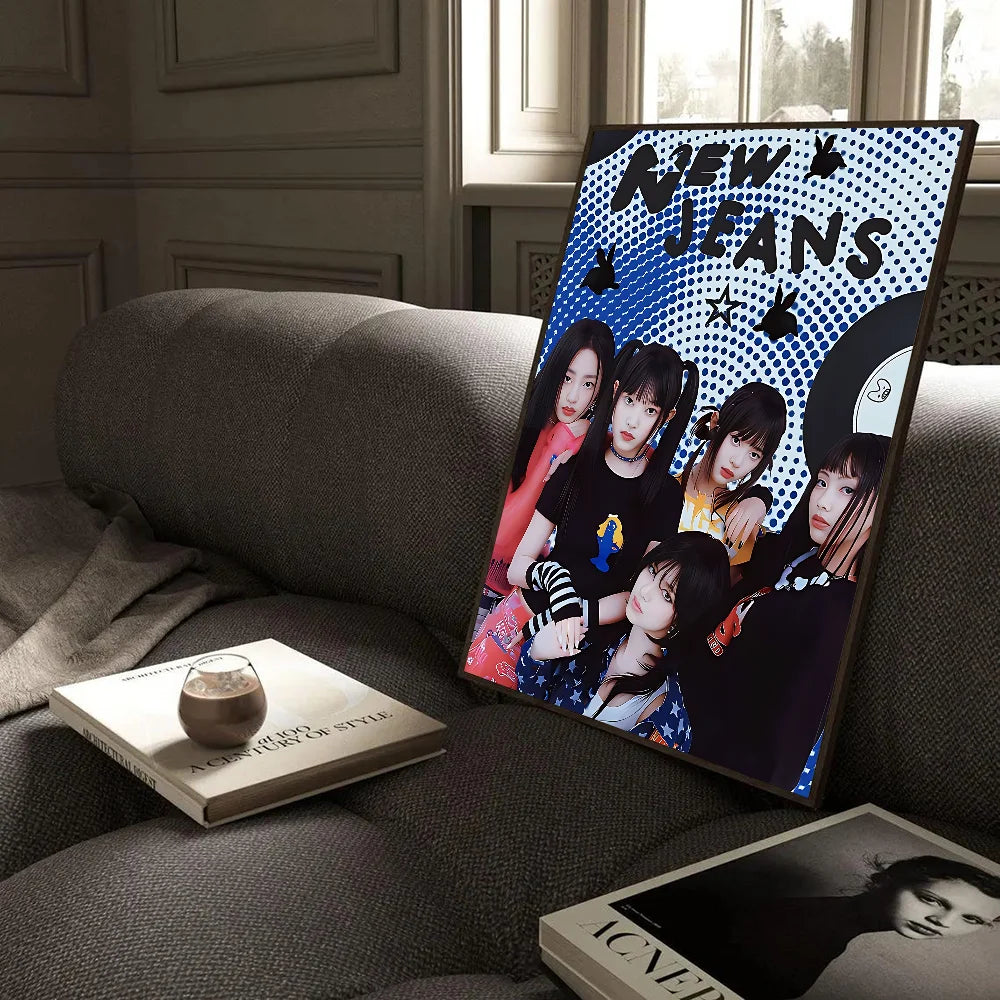 K-Kpop N-New J-Jeans Classic Vintage Posters Whitepaper Prints Posters Artwork Kawaii Room Decor