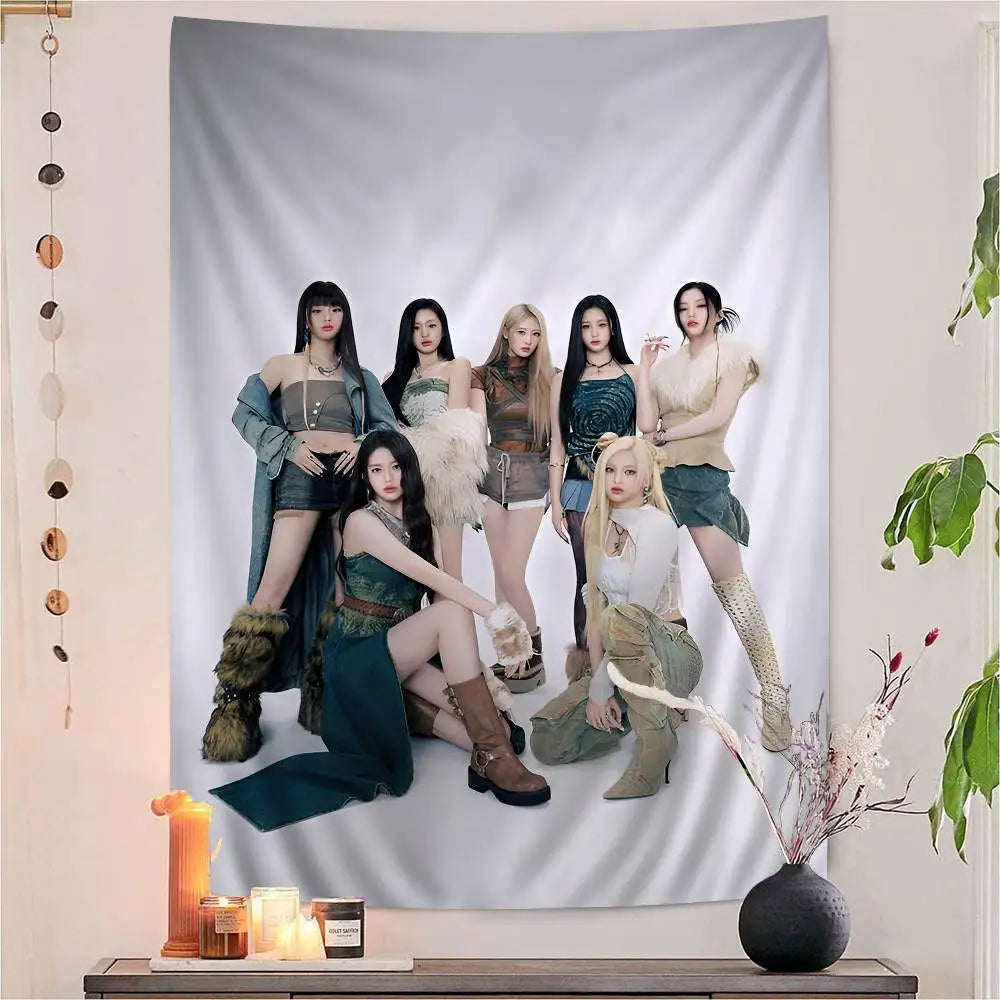 TWICE - Cartoon Style Wall Tapestry
