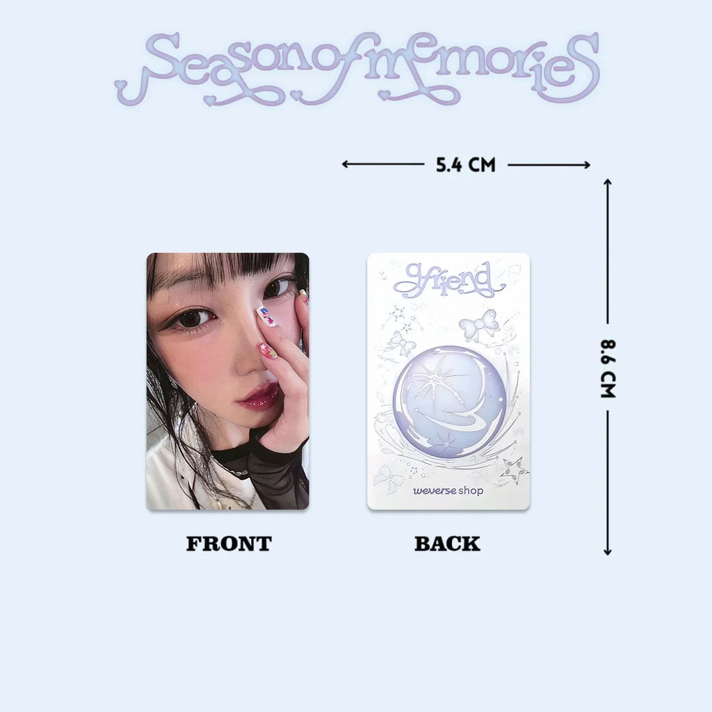KPOP GFRIEND 10th Anniversary Season of Memories Photocard High Quality Double Sides Printing LOMO Card Sojeong Yerin Yuju Gifts