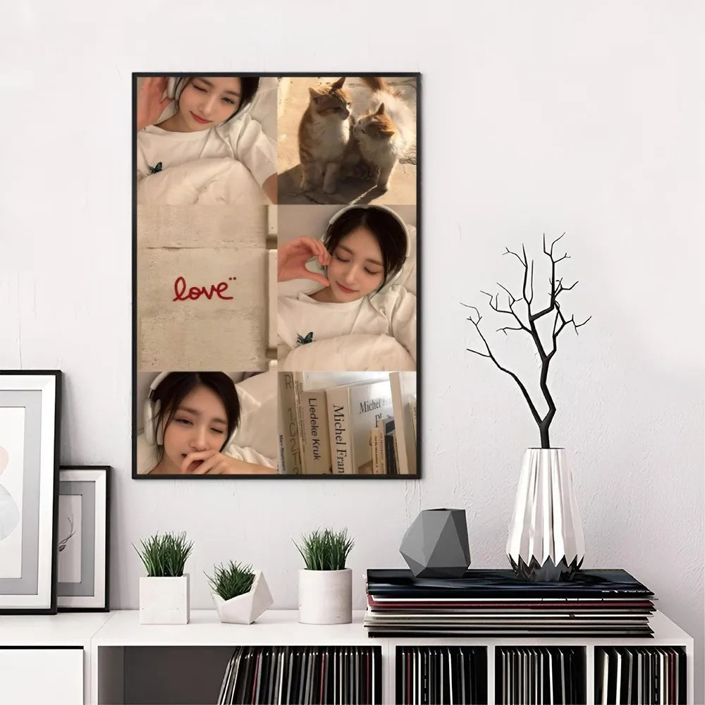 Kpop ive Poster Paper Print Home Living Room Bedroom Entrance Bar Restaurant Cafe Art canvas painting Decoration