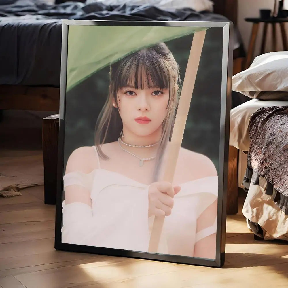 KPOP T-TWICE Jeongyeon  Poster Self-adhesive Art Waterproof Paper Sticker Coffee House Bar Room Wall Decor