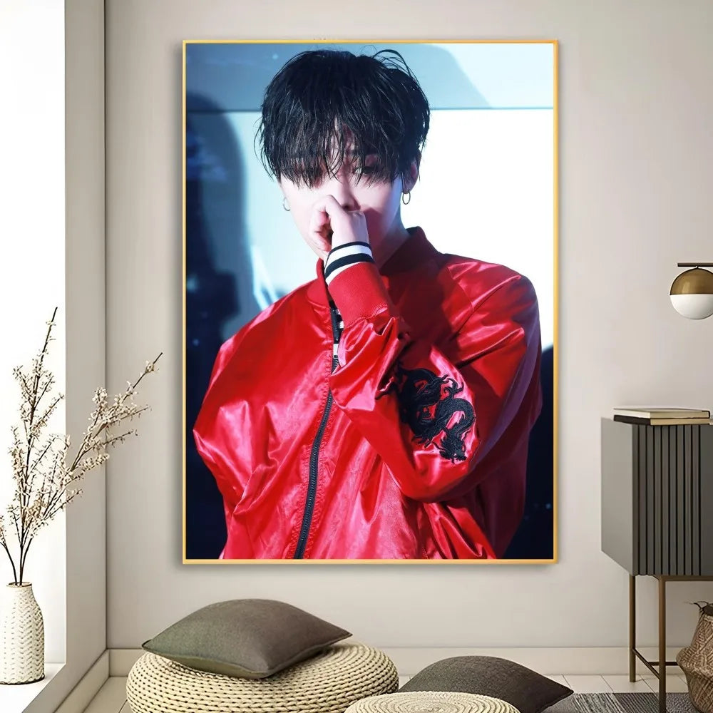 Korean Male Singer Star G-G-D-Dragon Poster Poster Art Print Bar Living Room Furniture Decor