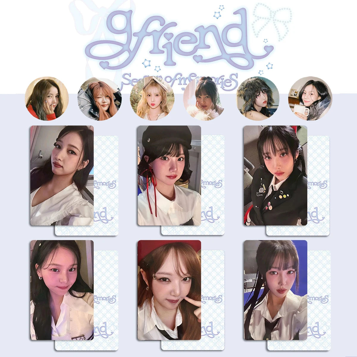 KPOP GFRIEND 10th Anniversary Season of Memories Photocard High Quality Double Sides Printing LOMO Card Sojeong Yerin Yuju Gifts