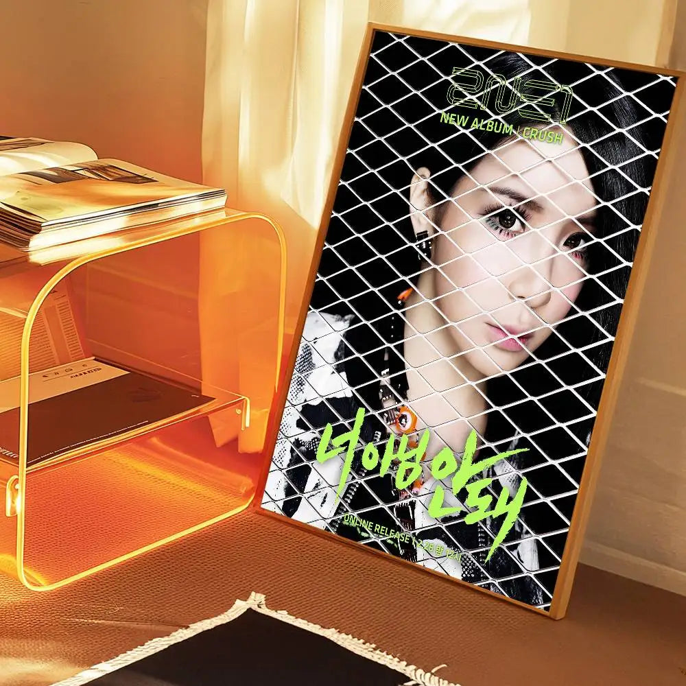 Kpop 2-2NE1 Classic Movie Posters Waterproof Paper Sticker Coffee House Bar Decor Art Wall Stickers