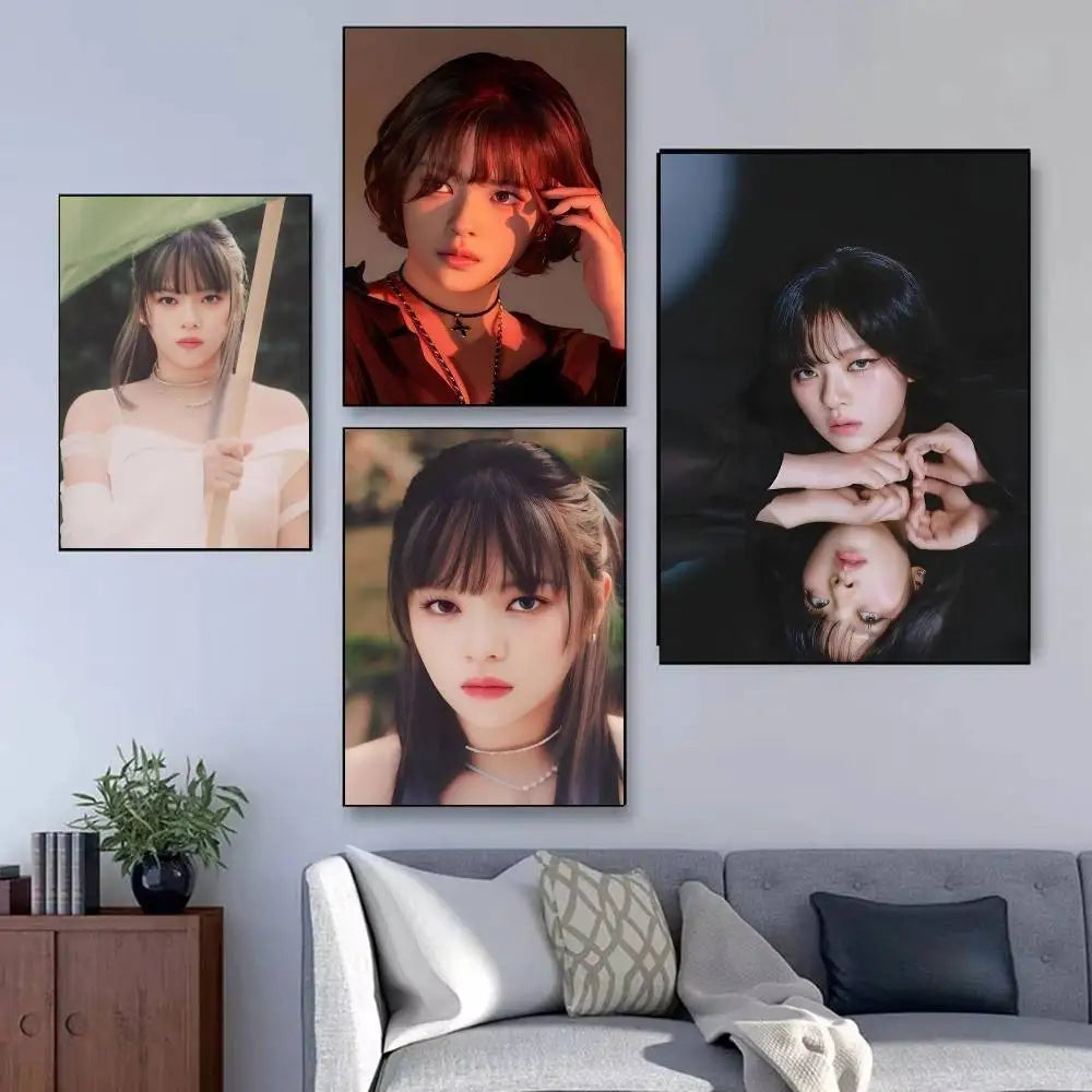 KPOP T-TWICE Jeongyeon  Poster Self-adhesive Art Waterproof Paper Sticker Coffee House Bar Room Wall Decor