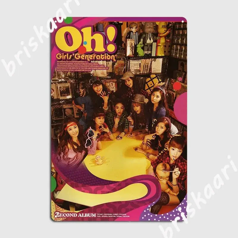 Girls Generation Oh Poster Poster Metal Plaque Wall Pub Club Bar Designing Wall Decor Tin Sign Poster