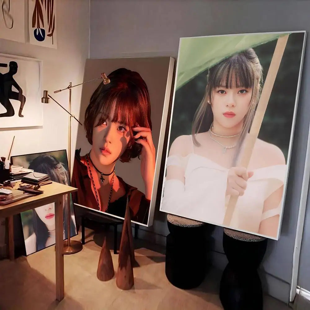 KPOP T-TWICE Jeongyeon  Poster Self-adhesive Art Waterproof Paper Sticker Coffee House Bar Room Wall Decor