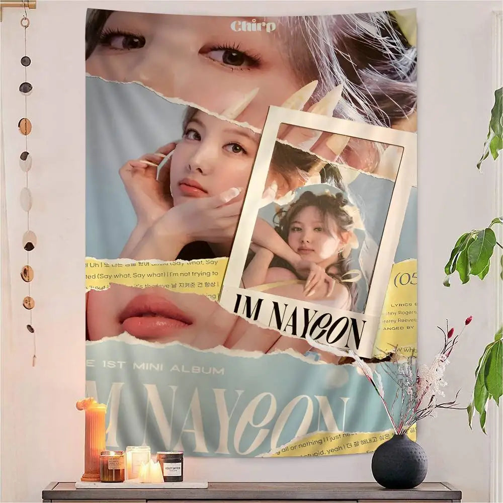 TWICE - Cartoon Style Wall Tapestry