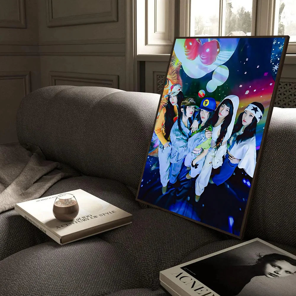 K-Kpop N-New J-Jeans Classic Vintage Posters Whitepaper Prints Posters Artwork Kawaii Room Decor