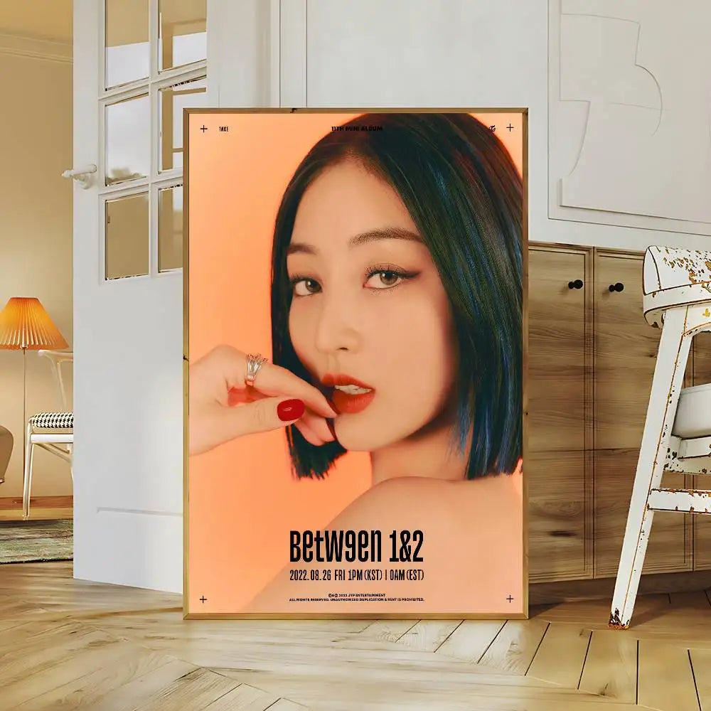 Music Kpop Band T-Twice DIY Sticky Poster Whitepaper Prints Posters Artwork Vintage Decorative Painting
