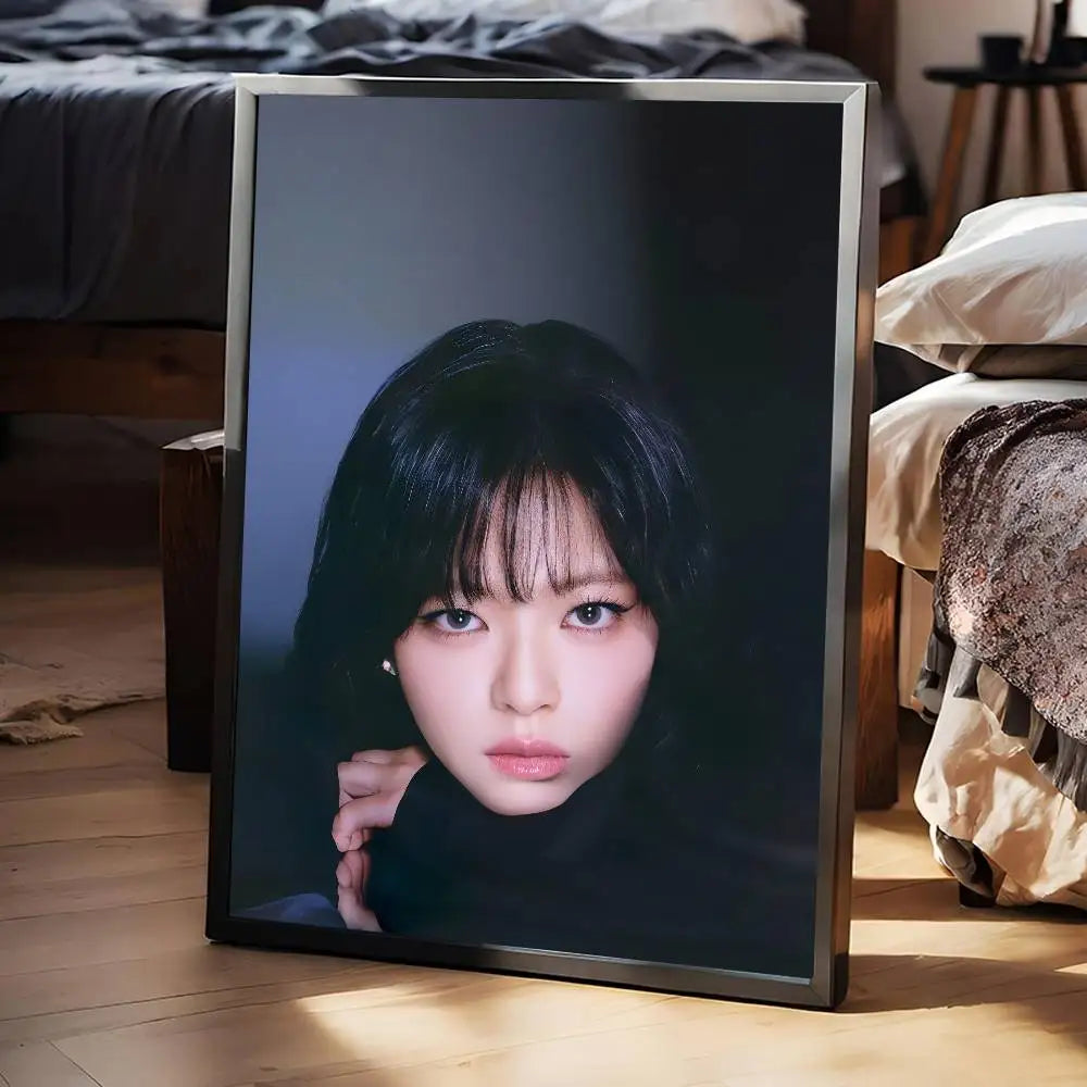 KPOP T-TWICE Jeongyeon  Poster Self-adhesive Art Waterproof Paper Sticker Coffee House Bar Room Wall Decor