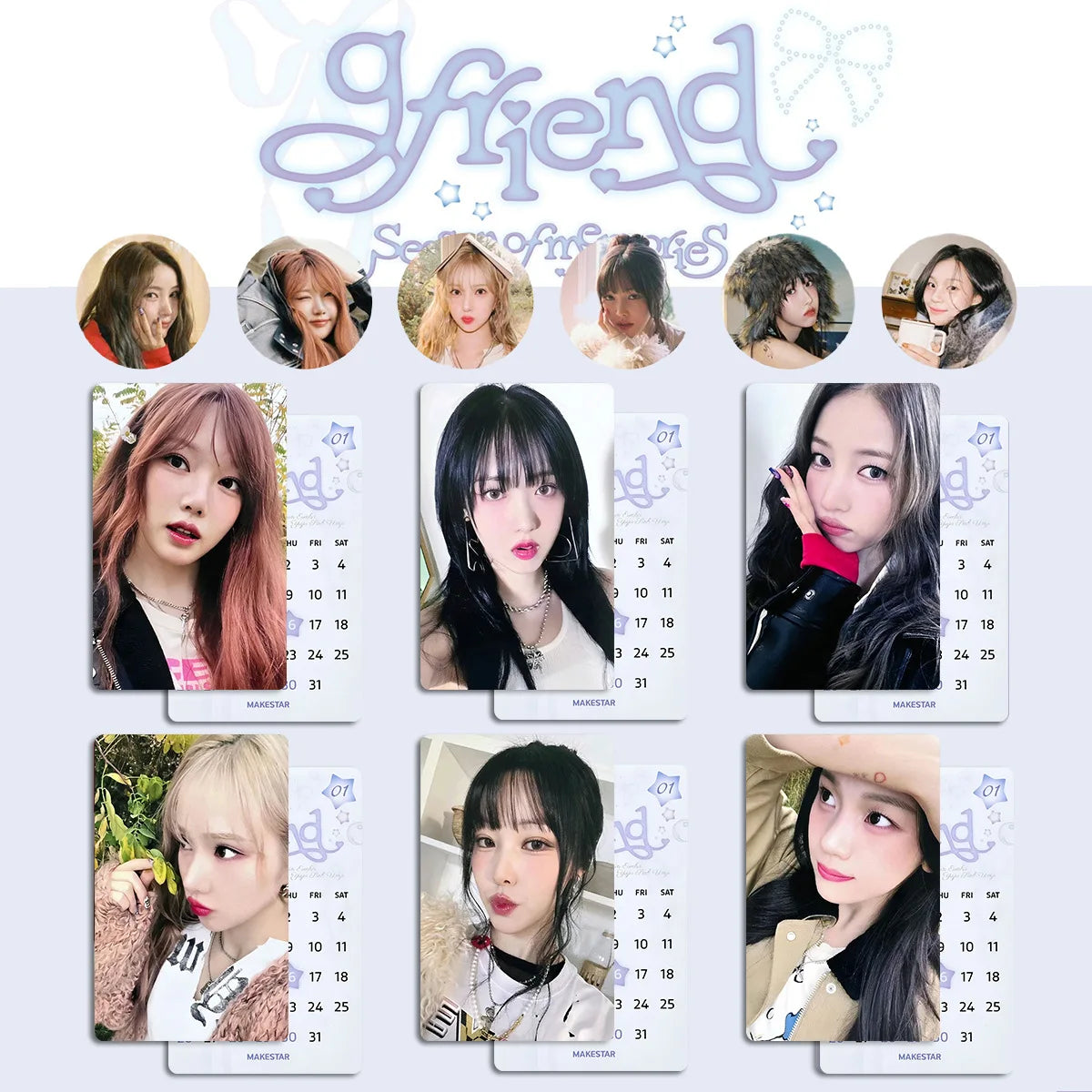 KPOP GFRIEND 10th Anniversary Season of Memories Photocard High Quality Double Sides Printing LOMO Card Sojeong Yerin Yuju Gifts
